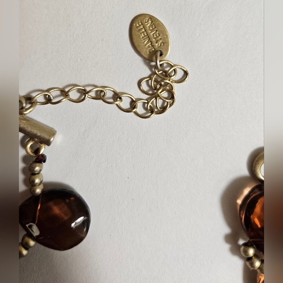 DANIELLE STEVENS GLASS TEARDROP BEADED TRIPLE STRAND NECKLACE - Picture 6 of 13